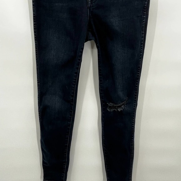 Madewell 10" High-Rise Skinny Jeans in Macalester Wash: Knee-Rip Edition Size 26 - Picture 4 of 13